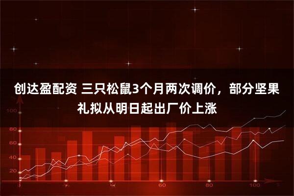 创达盈配资 三只松鼠3个月两次调价，部分坚果礼拟从明日起出厂价上涨