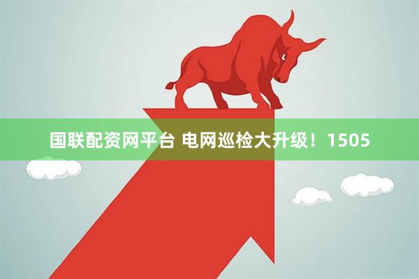 国联配资网平台 电网巡检大升级！1505